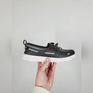 Speedo Black and White Boat Shoes, Size 7
